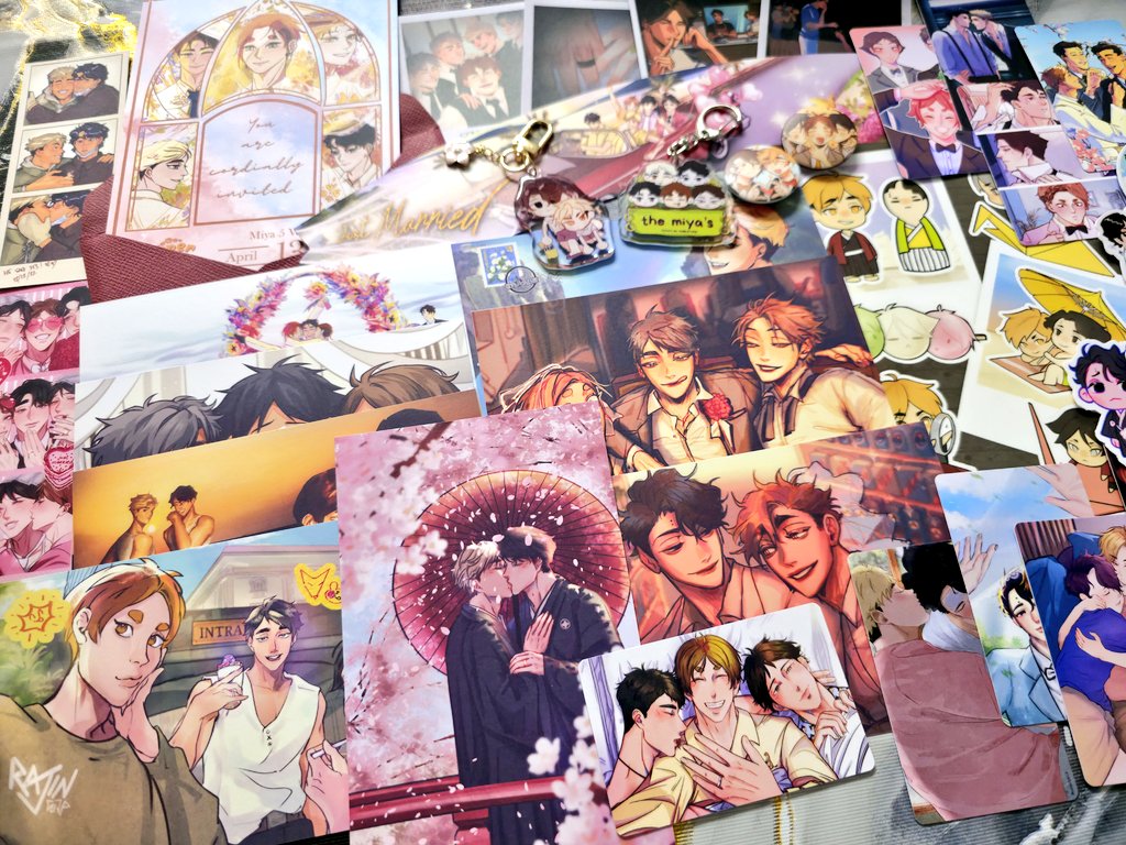 queenkeiji's tweet photo. got the goods 🩷 it's a pity i wasn't able to attend the event but i hope everyone enjoyed the miya5 pieces that i made with the other awesome artists from this amazing project. 

thank you so much for having me and congratulations to the newlyweds! 💍 

@Miya5PH #Miya5WeddingCSE https://t.co/cxjqMb3xvX