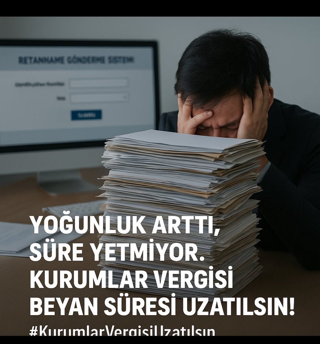 Seerhattt343's tweet photo. Süreler yetmiyor acilen kurumlar vergisi uzatılsın !
#KurumlarVergisiUzatılsın 
#MuhasebeYangınYeri 
@gibsosyalmedya 
@HMBakanligi https://t.co/cfCRnmMkoi