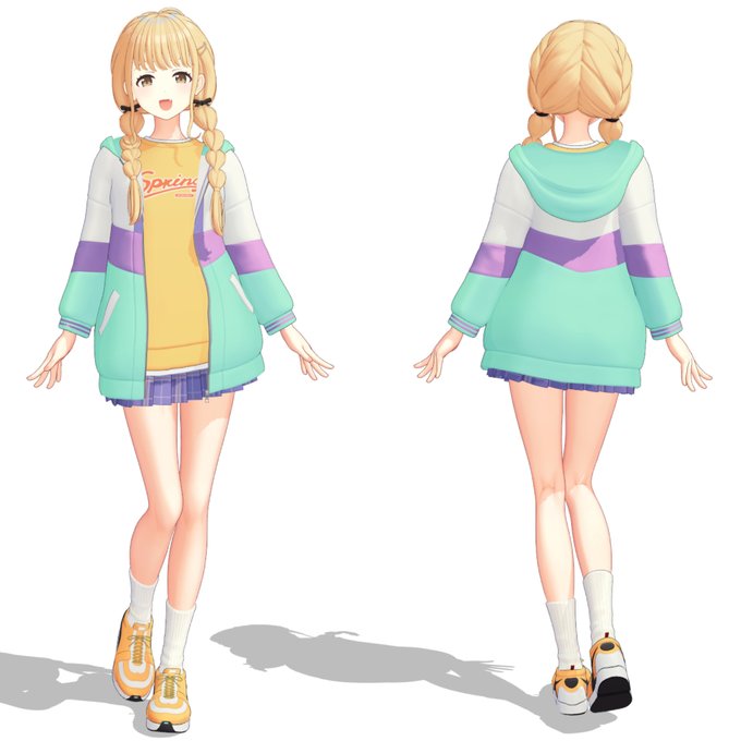 藤◯ことねの通常衣装ができました～🤗
無料配布も追加しています😊
可愛いのでぜひ見ていってください
この衣装だとあまりえっな格好にできませんが
スカートOFFが絶妙な感じだと思いました😋 