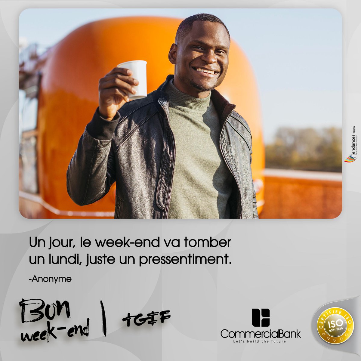 commercialbankc's tweet image. En ce vendredi, n'oubliez pas que le meilleur de la semaine arrive ! ✨🌼
#Profitez pleinement de ce #week-end !
Aicha est disponible 24/7 au 8080 et au 691741107
E-mail : CBC_aicharequest@groupecommercialbank.com
Site internet : commercialbank-cm.com
#CommercialBank