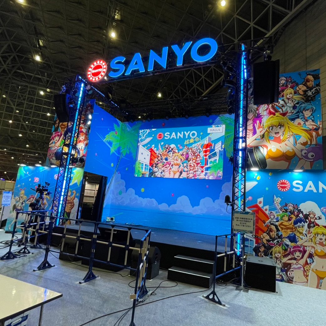 sanyobussan's tweet image. ／
#SANYO超会議2025   4/26(土)・4/27(日)🎉
 いよいよ明日開幕❗️ 開場は【10:00】から✨
＼

ついに明日、みなさまにお会いできますね😊✨
設営も無事終わり、お出迎えの準備はばっちりです❣

会場はとても広いのですが『SANYO超集合！ブース』は【#HALL4】にあります👀