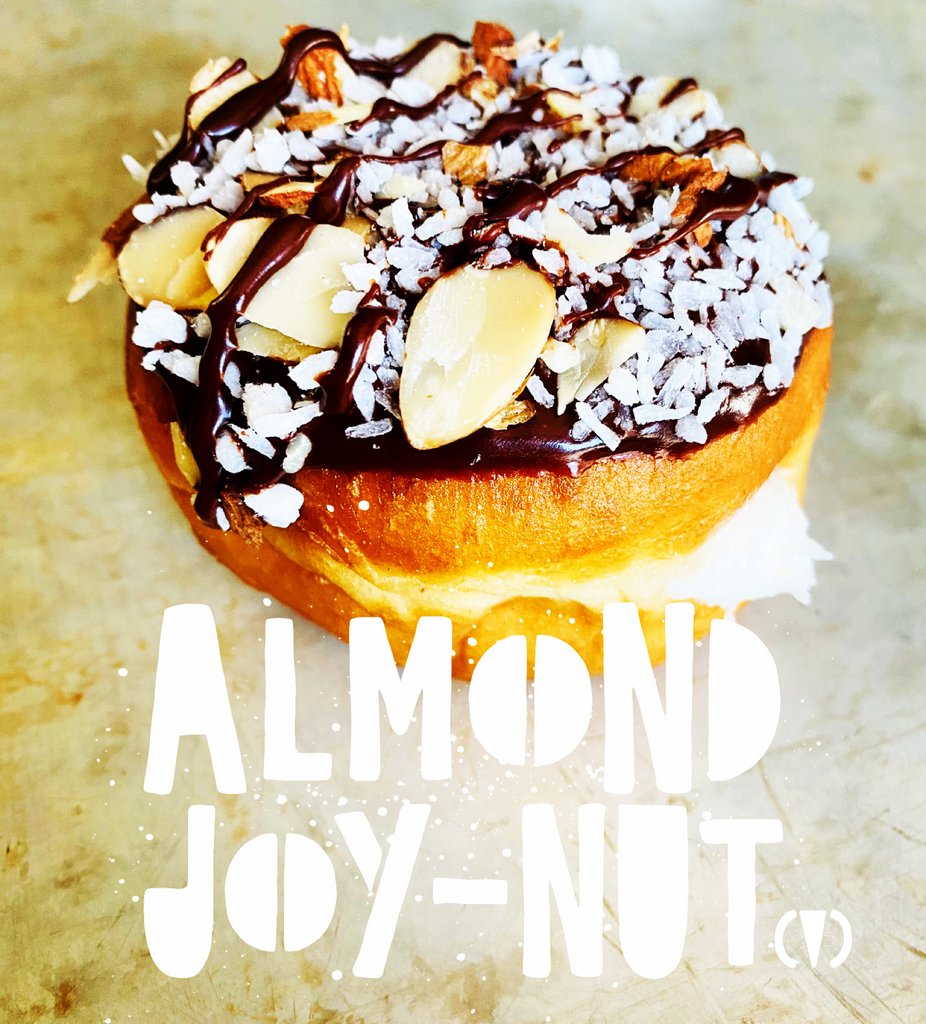 Almond Joy-nut(v) is singing its swan song - this is the last weekend for these sweet April menu treats - new May menu launches next week.