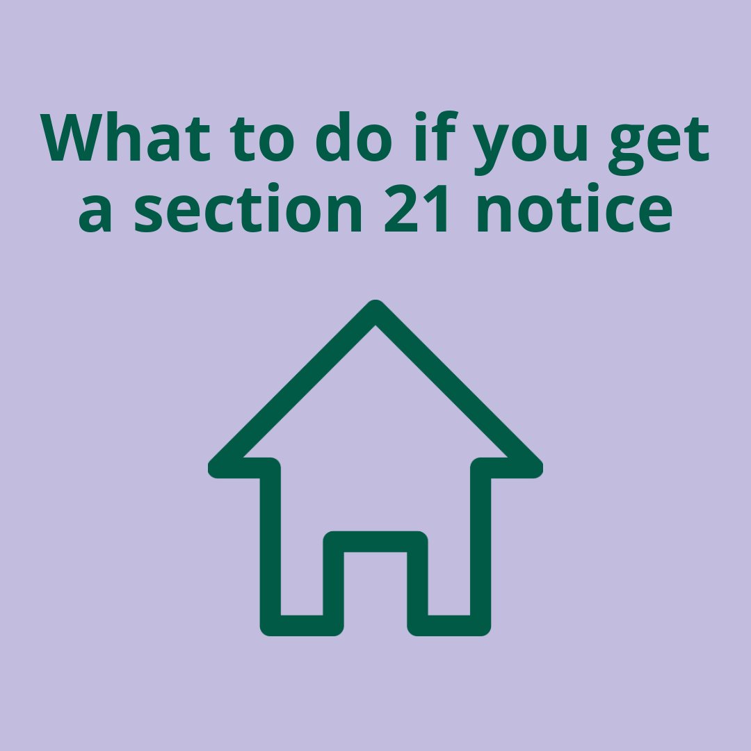 If you get a section 21 notice, it’s the first step your landlord has to take to make you leave your home. You won’t have to leave your home straight away.

We have advice on what to do if you get a section 21 notice ⤵️
bit.ly/4cJNcrF