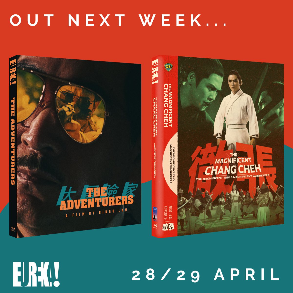 Eurekavideo's tweet photo. Two films from the long and illustrious career of director Chang Cheh PLUS an explosive story of heroic bloodshed featuring Andy Lau and Rosamund Kwan #OutNextWeek
Two gorgeously packaged Blu-ray releases out next week in the UK & North America. https://t.co/iuYpmvrBbp