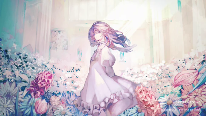しほ様「Soranji(cover)」 イラストを描かせて頂きました! お誕生日&amp;ご活動8周年…!心からおめでとうございます