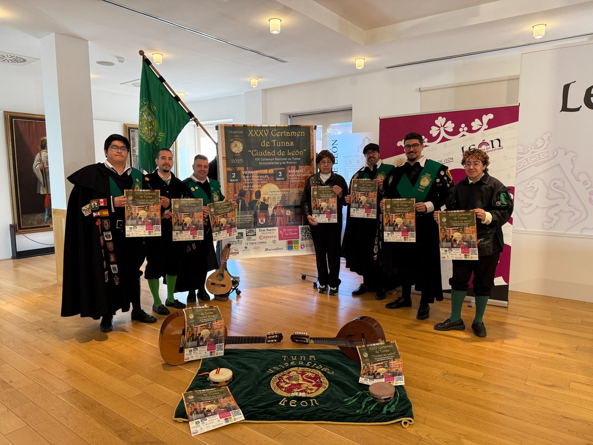 LeonAyto's tweet photo. 🪕#LeónEsp se prepara para el XXXV Certamen de Tunas 'Ciudad de León'

👉La concejala de Acción y Promoción Cultural, Elena
Aguado, se ha reunido con los representantes de @tuna_leon_ para presentar el certamen.

ℹ https://t.co/OELLowkXsB

@AytoLeonCultura 
#LeónEsCultura https://t.co/ah0NjD3MlW
