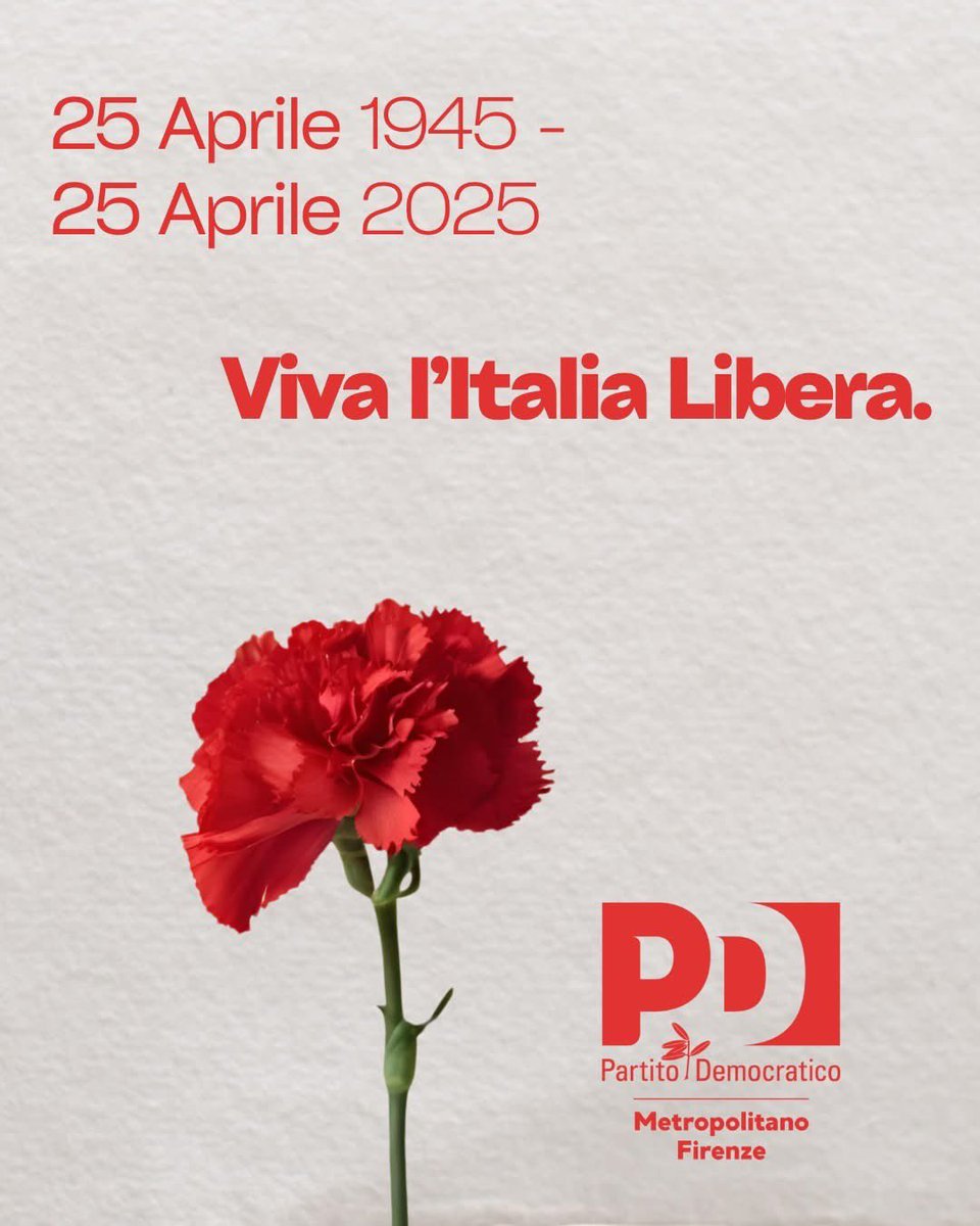 Oggi ricordiamo chi ha combattuto, chi ha avuto il coraggio di dire no, chi ha costruito con il sacrificio la libertà di cui godiamo ogni giorno.
La memoria è un dovere.

Sempre dalla parte giusta della storia
#25Aprile #Antifascismo