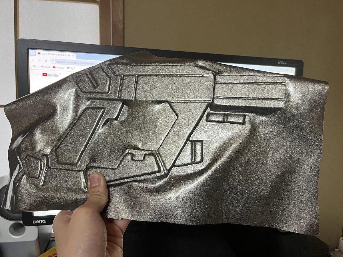 gwc71456029's tweet image. 塗装の予定だったが、生地貼りに変更。
んで、完成しました✨✨
なかなか良い出来ではないでしょうか？

こいつの名前は、後で考えます笑

#CH2