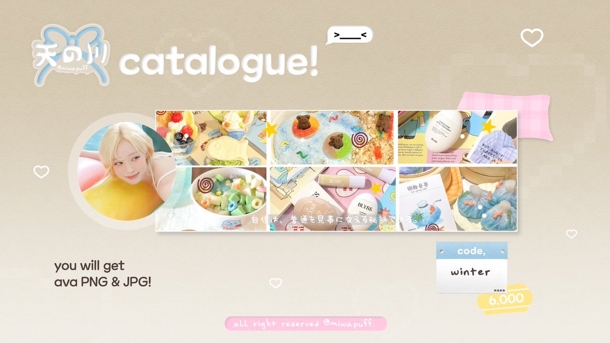 miwapuff's tweet image. help repost? thank you! 🍨💅🏻

halo! aku datang membawa 8 layout winter dan ningning terbaru. pricinya sudah tertera di pict yaa. dapat ava png + jpg jugaa. tapi nda bisa retext yaa by. skuy zazank 😍🚗💕

#zonauang