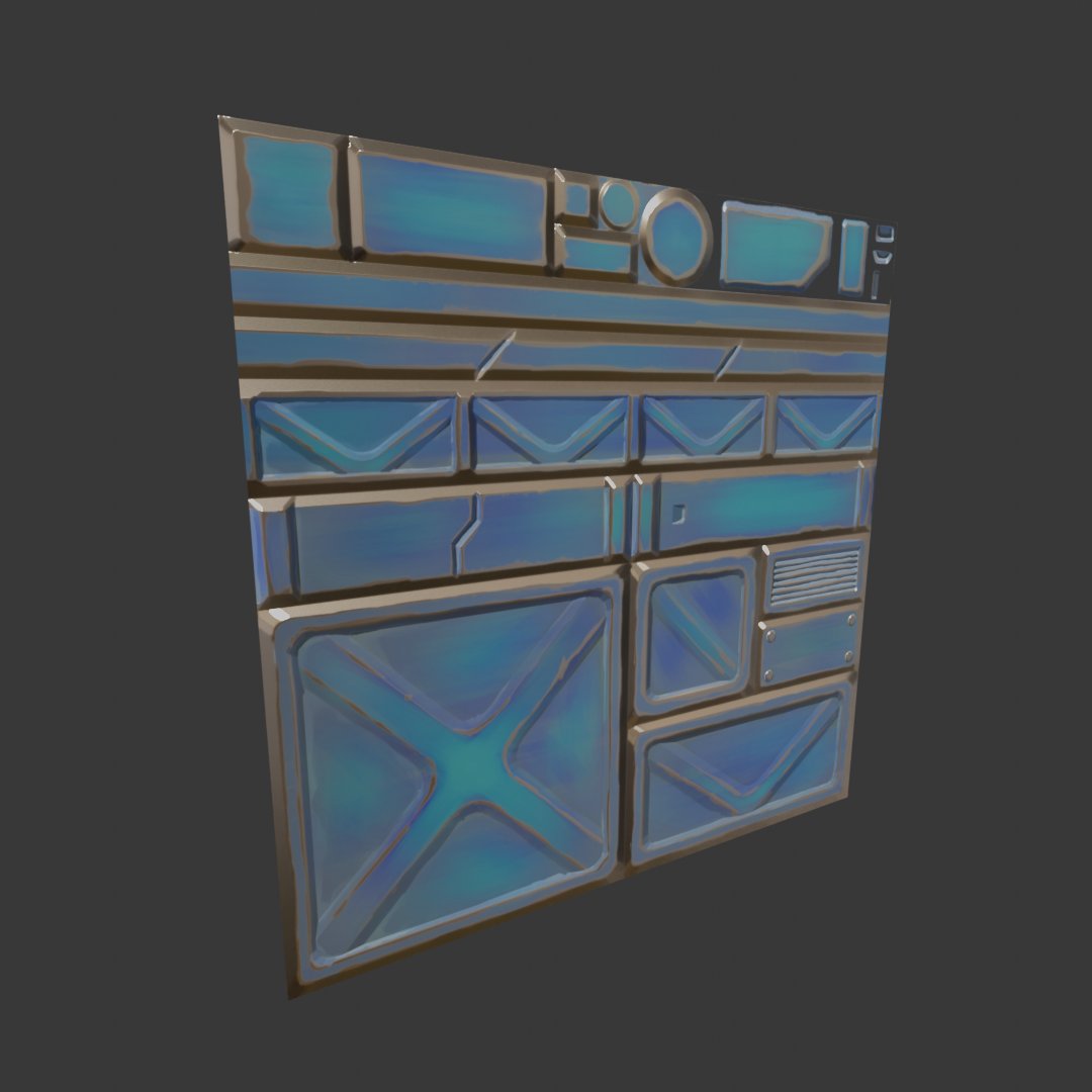 wmingb's tweet image. I had to make a cyber trim sheet for a game jam, and I thought it was a great opportunity to try hand painting my normal map. With the asset being more hard surface, I didn't do that much hand painting, but I am eager to try this workflow for something more organic!
#3dart #b3d