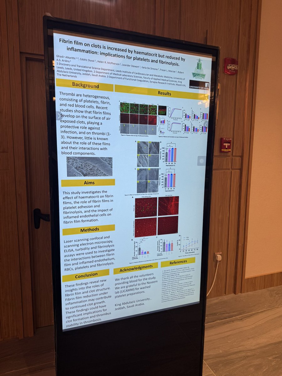 Happy to have presented our research on thrombosis at the Combined SSH &amp; SSBMT Conference earlier this month. Thank you <a href="/SSHS_SA/">الجمعية السعودية لأمراض الدم</a> <a href="/SSBMT/">SSBMT الخلاياالجذعية</a> <a href="/Barefah/">Ahmed Barefah</a>  for such a great event!