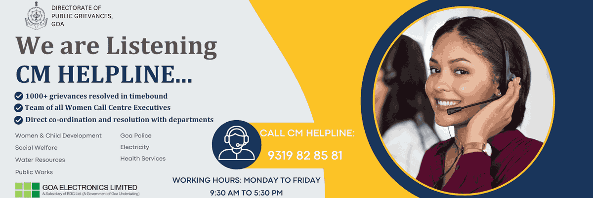 GoaElectronics's tweet photo. The CM Helpline ensures smooth access to govt services with timely support by a dedicated team of women call centre execs.
📞 9319 82 85 81 | Mon–Fri, 9:30 AM–5:30 PM
#CMHelplineGoa #CitizenSupport #GovtofGoa #GEL https://t.co/jc47ZPjNbL