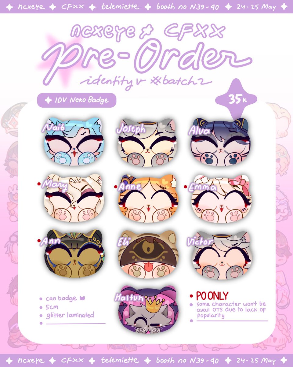ncxeye's tweet photo. [rt and ♡ appreciated!]

Noe's CFXX batch 2 PO + 𝒈𝒊𝒗𝒆𝒂𝒘𝒂𝒚
‧₊˚ Pick-up &amp; Mail Order
🐼 25 Apr - 2 May 2025
ִֶָ☾. Telemiette N39-40
✮⋆ Fandom: Identity V , One Piece , Hannibal , BBC Sherlock
🌐 GO DM first

❥・https://t.co/uhmCcFRvUX
#comifuroxx #idv #cf20
(1/2) ✩ https://t.co/eV1mxSOh0L