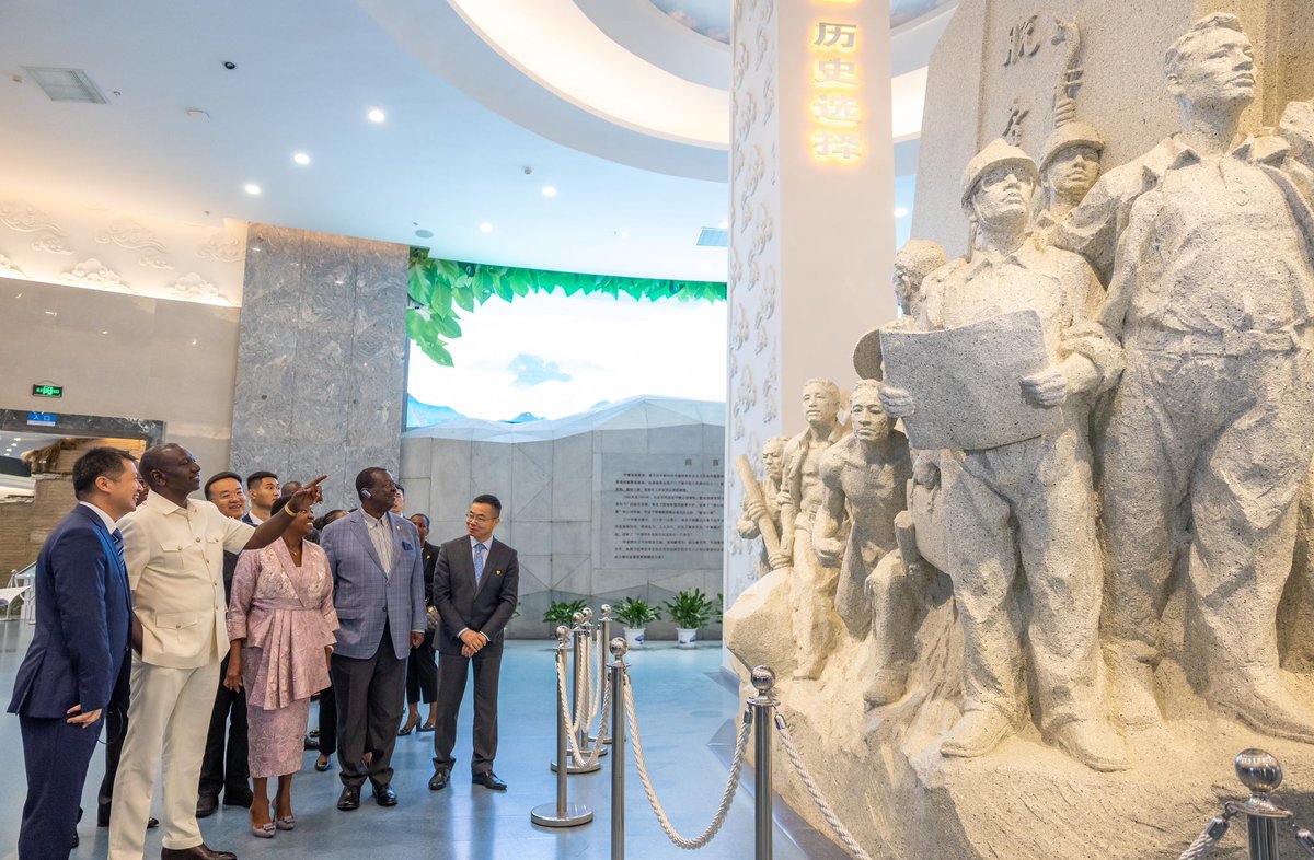 President William Ruto visits the Ningde Poverty Alleviation Exhibition Hall in Ningde, China.
