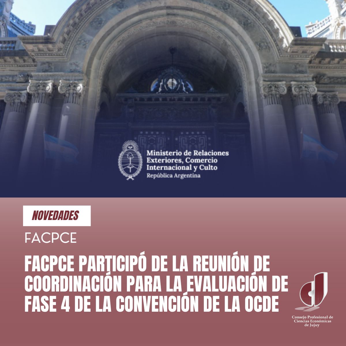 JujuyCpce's tweet photo. 🔷𝐅𝐀𝐂𝐏𝐂𝐄 𝐏𝐀𝐑𝐓𝐈𝐂𝐈𝐏𝐎́ 𝐃𝐄 𝐋𝐀 𝐑𝐄𝐔𝐍𝐈𝐎́𝐍 𝐃𝐄 𝐂𝐎𝐎𝐑𝐃𝐈𝐍𝐀𝐂𝐈𝐎́𝐍 𝐏𝐀𝐑𝐀 𝐋𝐀 𝐄𝐕𝐀𝐋𝐔𝐀𝐂𝐈𝐎́𝐍 𝐃𝐄 𝐅𝐀𝐒𝐄 𝟒 𝐃𝐄 𝐋𝐀 𝐂𝐎𝐍𝐕𝐄𝐍𝐂𝐈𝐎́𝐍 𝐃𝐄 𝐋𝐀 𝐎𝐂𝐃𝐄
Toda la Información👉https://t.co/93oUW0KpNm
#FACPCE #OCDE #Transparencia #CPCEJujuy https://t.co/oQqNNQbGOH