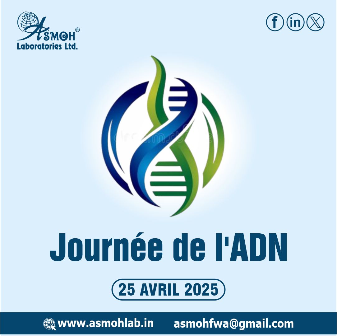 Asmohlab's tweet image. 🧬 Bonne Journée de l&apos;ADN ! Célébrer le petit code qui nous rend uniques et qui détermine l’avenir de la médecine et de la science. 
#Asmohlab #DNADay2025 #CodeOfLife