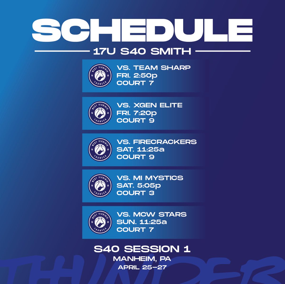 Come check out this talented group! #wvthunderfam