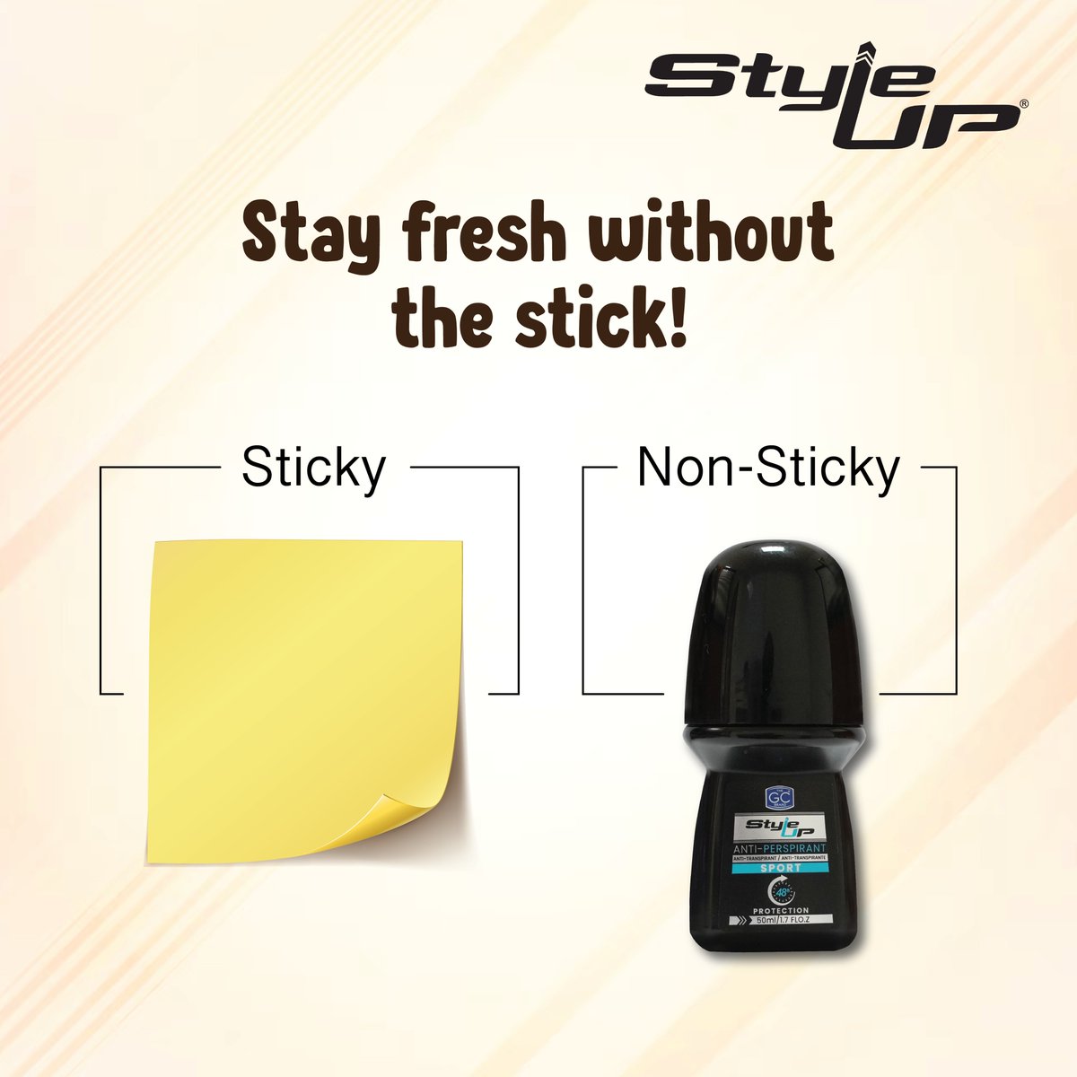 GhandourGhana's tweet photo. Stay fresh without the stick! 🙌
Our Style Up Roll-On Sport dries fast, keeping you cool and confident all day long – no sticky residue, just smooth, long-lasting freshness.

Available near you!

#TheGCBrand #GhandourCosmetics #StyleUp #StyleUpRollOn #Fragrance #StyleUpNGo https://t.co/PGlJNMrQQU