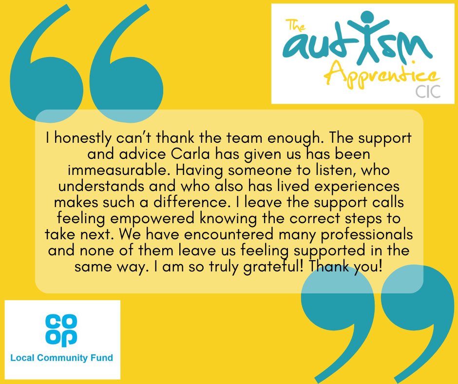 AutismAppCIC's tweet image. Thanks to the @coopuk #localcommunityfund we are able to offer free advice calls to families living in Swale.

We pride ourselves in offering non-judgemental advice

#advicecalls #familysupport #autism #sen