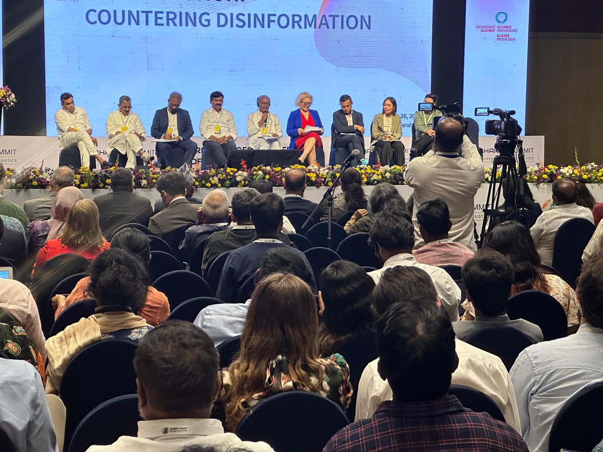 chamalamp07's tweet image. Today mp @kiran_chamala attended session as panelist in #BharatSummit2025 in Hyderabad organised by @TelanganaCMO on “Fact vs Fiction: Countering Disinformation along with International Delegates @digvijaya_28  @mpponguleti @DrMalluRavi1 
#BharatSummit2025
#CounterDisinformation