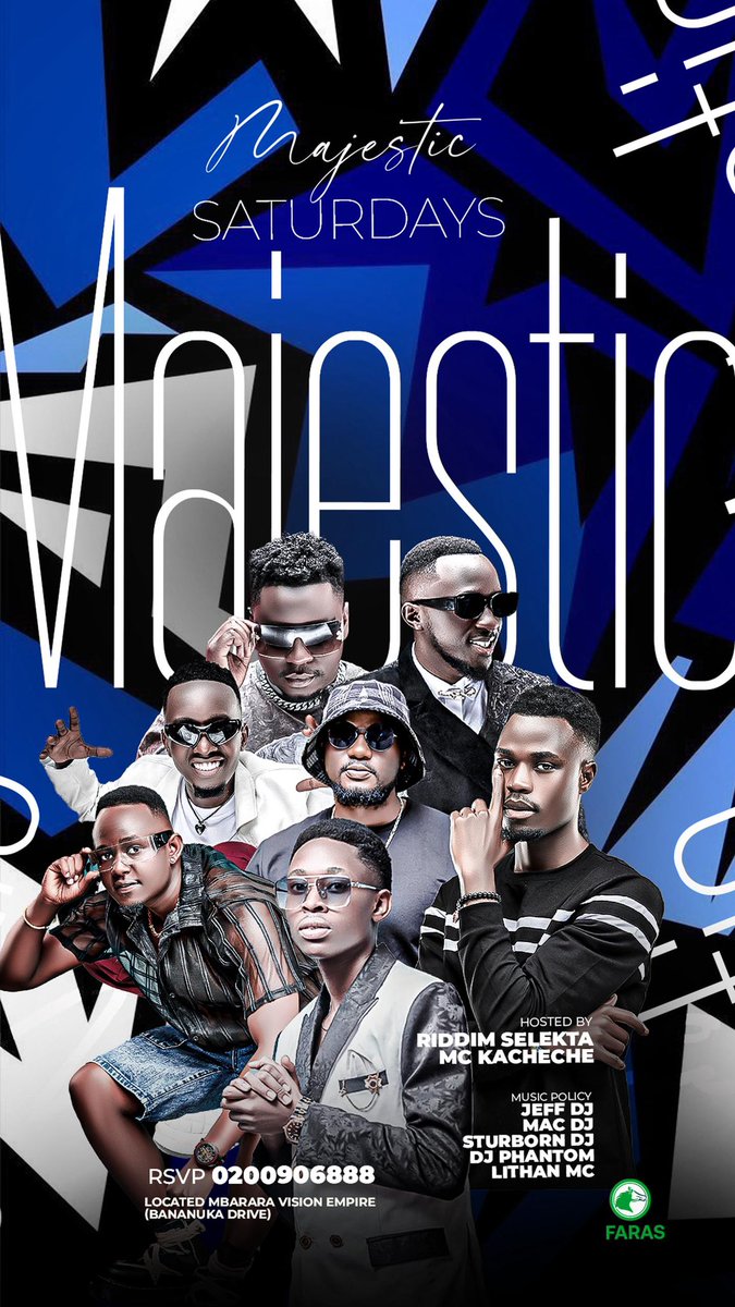 Shan Bae Official ๐ฆ (@shanbae012) on Twitter photo ๐ฅ๐ฅณ๐ฅEnjoy the Saturday night in a lifestyle of your choice here at Club Majestic Mbarara
Music policy with; <a href="/DeRiddimselekta/">Sir. Riddim Selekta ๐บ๐ฌ</a> <a href="/macdj43/">Mac Dj</a> <a href="/JeffDJtheguy/">Jeffdj TheGuy</a> and <a href="/phantomdjj/">Phantom Deejay</a> @SturbornDeejay
Hype policy with; <a href="/Mc_Kacheche/">Mc Kacheche Starboy</a> and <a href="/Lithan_MC/">Mukuru W'Echaanga</a>
*#MajesticSaturdays* ๐ฅ๐ฅ๐ฅ ๐ฅ๐ฅณ๐ฅEnjoy the Saturday night in a lifestyle of your choice here at Club Majestic Mbarara
Music policy with; <a href="/DeRiddimselekta/">Sir. Riddim Selekta ๐บ๐ฌ</a> <a href="/macdj43/">Mac Dj</a> <a href="/JeffDJtheguy/">Jeffdj TheGuy</a> and <a href="/phantomdjj/">Phantom Deejay</a> @SturbornDeejay
Hype policy with; <a href="/Mc_Kacheche/">Mc Kacheche Starboy</a> and <a href="/Lithan_MC/">Mukuru W'Echaanga</a>
*#MajesticSaturdays* ๐ฅ๐ฅ๐ฅ
