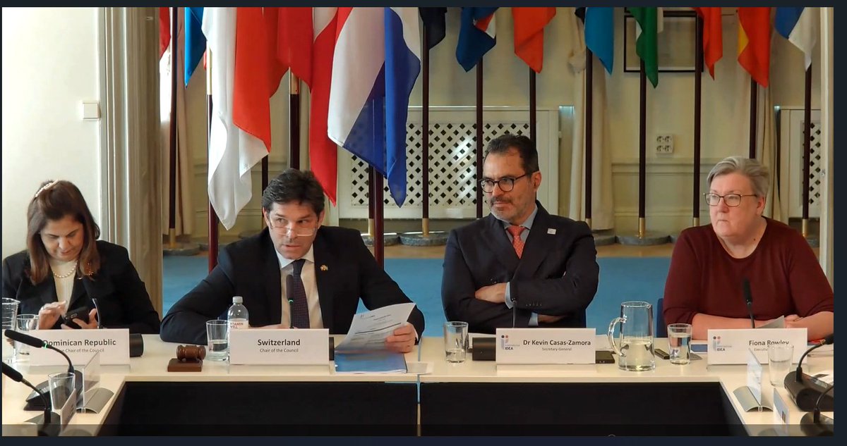 Swiss Embassy in Stockholm (@swissembsweden) on Twitter photo 🇨🇭 is chairing the Council of Member States of <a href="/Int_IDEA/">International IDEA</a> in 2025 with 🇩🇴 and 🇮🇩. Yesterday it reiterated its commitment to reinforce 💪 democracy worldwide 🌏🌎🌍
<a href="/SwissDevCoop/">Swiss Development and Cooperation</a> <a href="/SwissPeaceHR/">Swiss Peace and Human Rights</a> #democracy <a href="/SwissMFA/">Swiss MFA</a> 🇨🇭 is chairing the Council of Member States of <a href="/Int_IDEA/">International IDEA</a> in 2025 with 🇩🇴 and 🇮🇩. Yesterday it reiterated its commitment to reinforce 💪 democracy worldwide 🌏🌎🌍
<a href="/SwissDevCoop/">Swiss Development and Cooperation</a> <a href="/SwissPeaceHR/">Swiss Peace and Human Rights</a> #democracy <a href="/SwissMFA/">Swiss MFA</a>