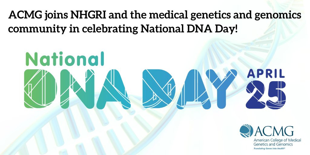 ACMG (@theacmg) on Twitter photo ACMG celebrates #DNADay25 with our members who are turning genetic & genomic discoveries into improved patient care & stronger public health. Learn more about the Human Genome Project’s completion and the discovery of the double helix: bit.ly/3K74PBB <a href="/genome_gov/">National Human Genome Research Institute</a> ACMG celebrates #DNADay25 with our members who are turning genetic & genomic discoveries into improved patient care & stronger public health. Learn more about the Human Genome Project’s completion and the discovery of the double helix: bit.ly/3K74PBB <a href="/genome_gov/">National Human Genome Research Institute</a>