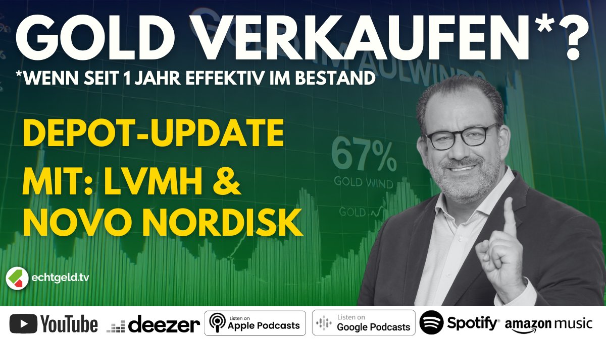 echtgeldtv (@echtgeldtv) on Twitter photo Gold: 370 % Gewinn – und jetzt verkaufen? <a href="/takberlin/">Tobias Kramer</a> mit einem klaren Impuls, steuerfrei! Plus: LVMH & Novo Nordisk mit KGV unter 20 – jetzt zuschlagen?
YouTube-Link:
📌 youtu.be/X-QKh8EQ3Lw Gold: 370 % Gewinn – und jetzt verkaufen? <a href="/takberlin/">Tobias Kramer</a> mit einem klaren Impuls, steuerfrei! Plus: LVMH & Novo Nordisk mit KGV unter 20 – jetzt zuschlagen?
YouTube-Link:
📌 youtu.be/X-QKh8EQ3Lw