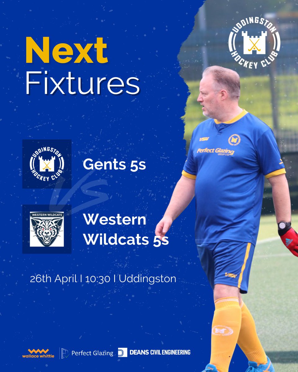 Just the one game for Uddy this weekend as the season reaches the final few weekends.

Come down to the club Saturday morning for a perfect 10 as our Perfect Glazing Gents 5s take on Western Wildcats 5s at 10.30am 👊

Good luck Gents 💙💛