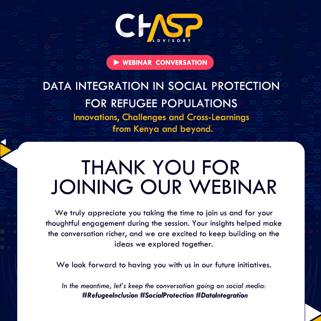 Thank You for Joining Our Webinar on Data Integration in Social Protection for Refugee Populations.

👉 linkedin.com/posts/capaciti…