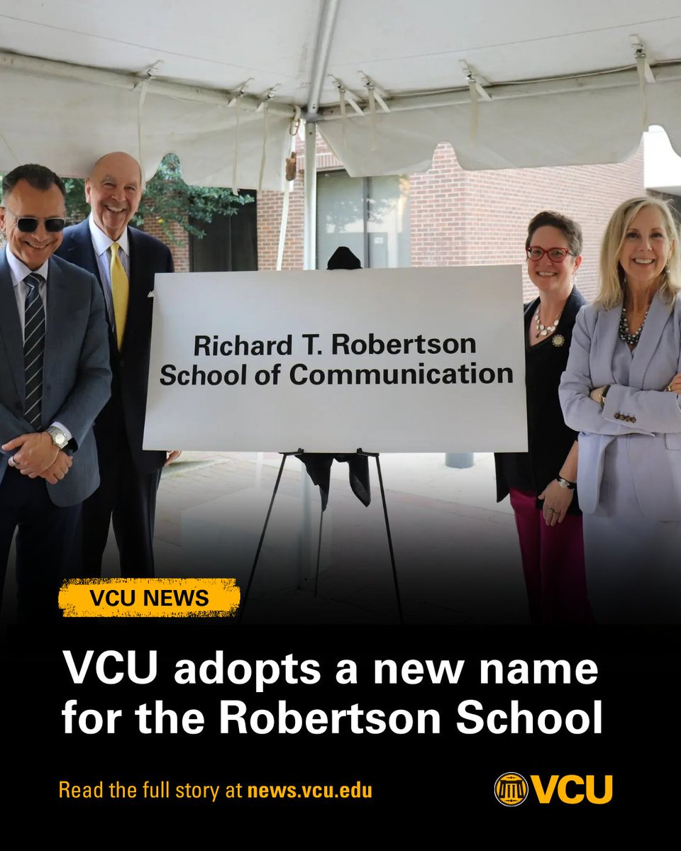 VCU adopts a new name for the Robertson School.

Read more: news.vcu.edu/article/2025/0…