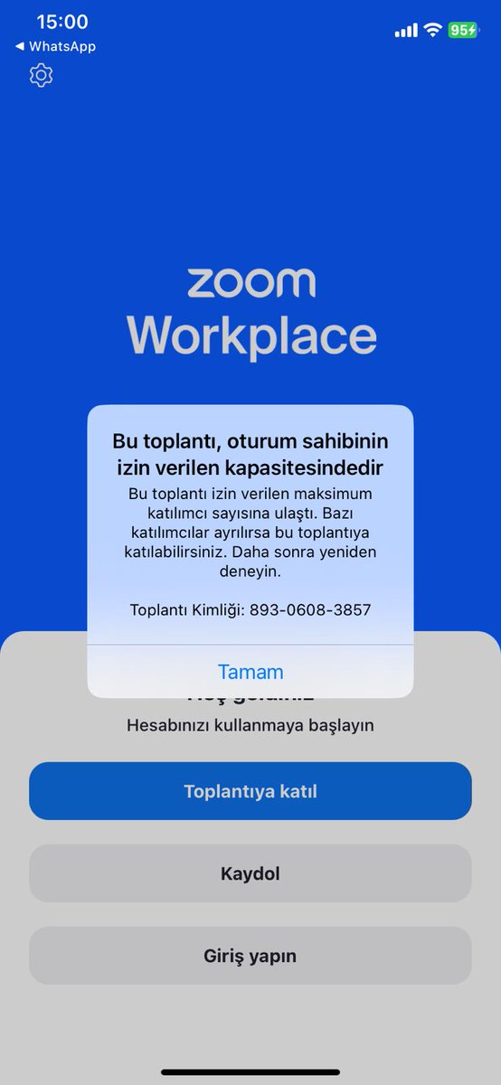 Koskoca bakanlık, Zorlayıcı yaşam olayları konusunda seminer veriyor. Tüm rehber öğretmenler katılmak zorunda deniyor. Toplantıya rehber öğretmenler katılamıyor! Neden mi 10.000 kişilik zoom satın almadıkları için! <a href="/MebOrgm/">Özel Eğitim ve Rehberlik Hiz. Genel Müdürlüğü</a> <a href="/Yusuf__Tekin/">Yusuf Tekin</a> <a href="/tcmeb/">Millî Eğitim Bakanlığı</a>