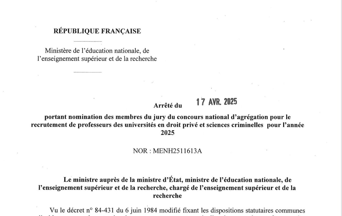 Guylain Clamour (@gclamour) on Twitter photo Spécialiste reconnue du droit de l’environnement et responsable d’une mention de master dans le domaine au sein de la <a href="/Faculte_DSP_UM/">Faculté Droit et Science politique de Montpellier</a>, Mme la Pr. Catherine Ribot est nommée membre du jury du concours national d’agrégation en droit privé et sces crim. par arrêté du 17 avr. 2025. Spécialiste reconnue du droit de l’environnement et responsable d’une mention de master dans le domaine au sein de la <a href="/Faculte_DSP_UM/">Faculté Droit et Science politique de Montpellier</a>, Mme la Pr. Catherine Ribot est nommée membre du jury du concours national d’agrégation en droit privé et sces crim. par arrêté du 17 avr. 2025.