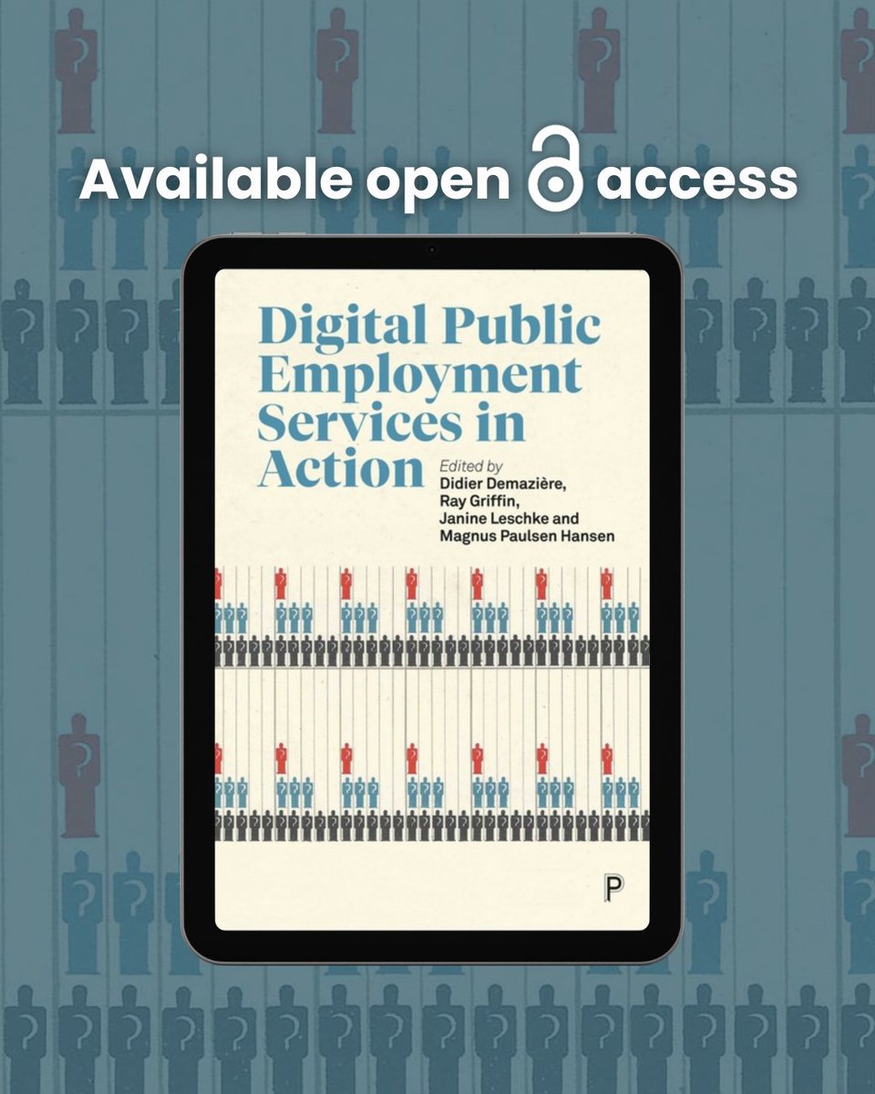 Publishing #OpenAccess, this book offers an exploration of the ongoing digital transformation of public employment services  – the most radical remaking of the #WelfareState in a generation.

ow.ly/r8RW50VuO9r