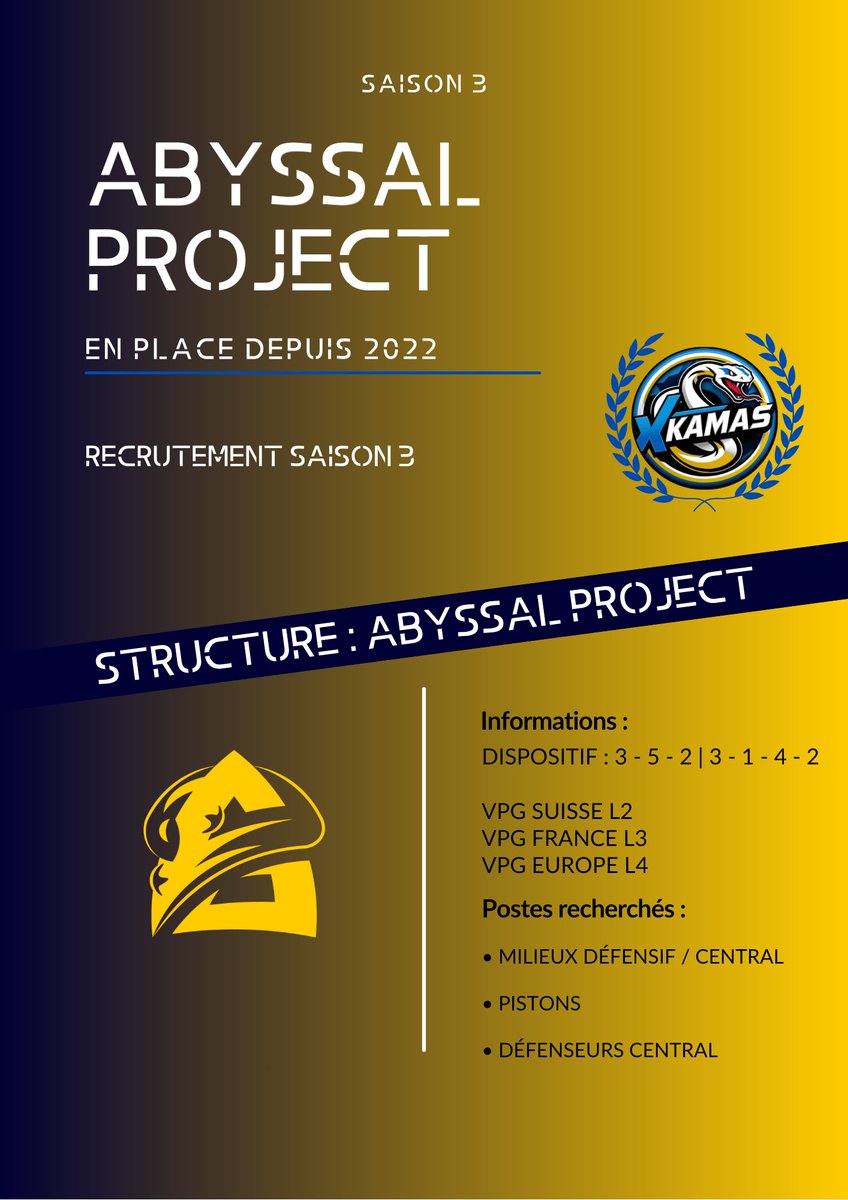 Abyssal xKamas (@abyssalxkamas) on Twitter photo Recrutement ! Disponible en MP 📨
<a href="/AbyssalProject/">Abyssal Project</a> <a href="/VPGFrance_/">VPG France</a> <a href="/SwissVPG/">VPG Switzerland 🇨🇭</a> <a href="/VPGEurope/">Virtual Pro Gaming | Europe</a> Recrutement ! Disponible en MP 📨
<a href="/AbyssalProject/">Abyssal Project</a> <a href="/VPGFrance_/">VPG France</a> <a href="/SwissVPG/">VPG Switzerland 🇨🇭</a> <a href="/VPGEurope/">Virtual Pro Gaming | Europe</a>