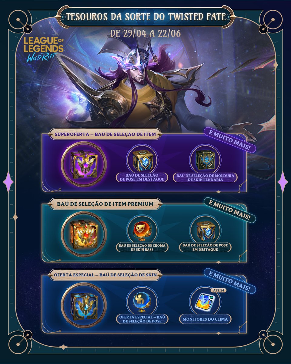 O Twisted Fate caprichou nas possibilidades desta vez. 💫