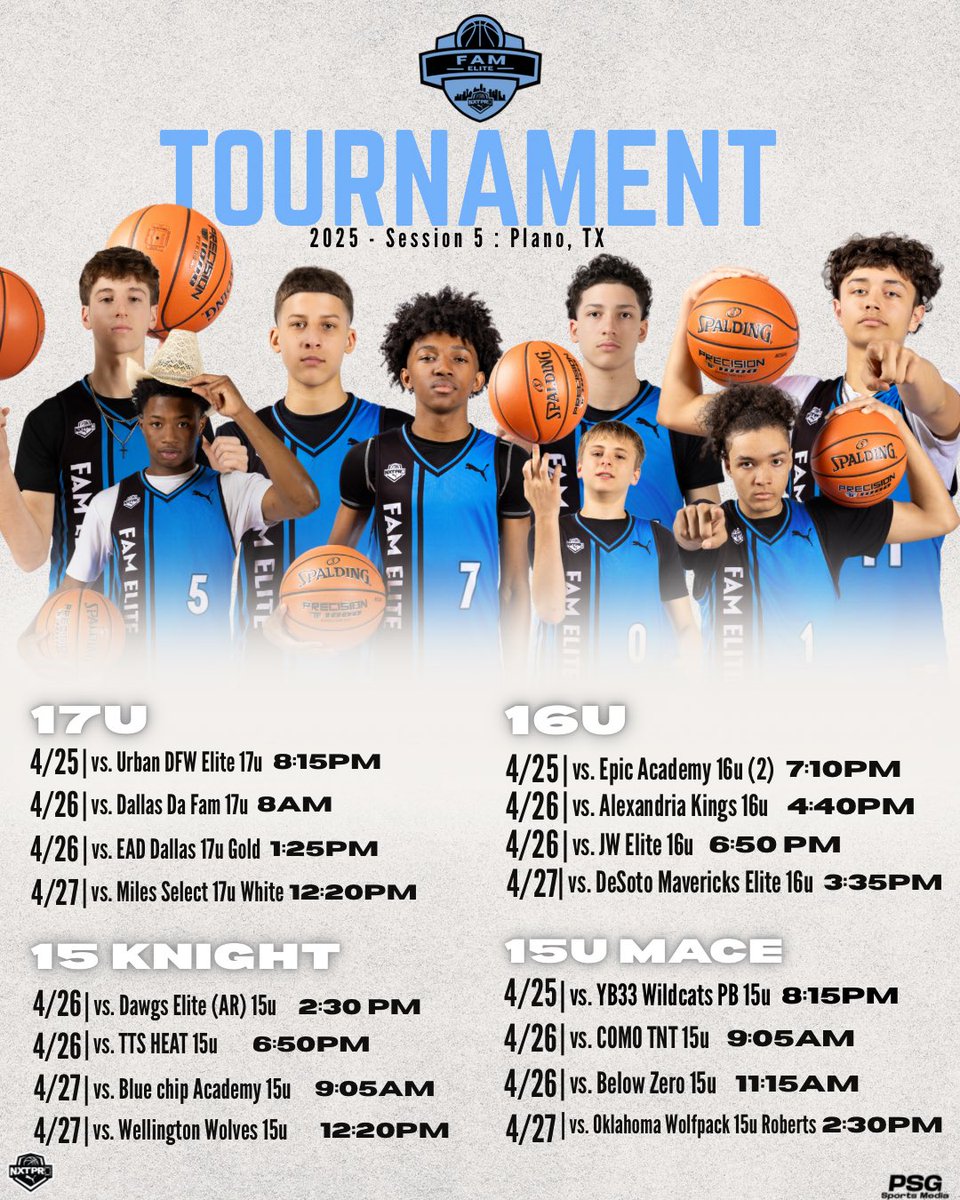 Houston FAM Elite (@famelitembb) on Twitter photo FAM Elite Menโs Basketball <a href="/PRO16League/">PRO16/NXTPRO League</a> schedule for this weekend in Plano, Tx!
<a href="/coachjjckson/">Justin Jackson</a>
<a href="/Spacegh1/">Brandon Scott</a>
<a href="/K_Babin/">Kendall Babin</a>
<a href="/Coach_ZA_Mace/">Coach ZA Mace</a>
<a href="/_mr_knight__/">Kelvin Knight</a>
<a href="/EthanPiechota/">Ethan Piechota</a>
<a href="/TexasHoopsGASO/">TexasHoops/GASO ๐</a>
<a href="/WillHarperHoops/">Will Harper</a>
<a href="/Louisiana_Hoops/">Clifton Dixon</a> FAM Elite Menโs Basketball <a href="/PRO16League/">PRO16/NXTPRO League</a> schedule for this weekend in Plano, Tx!
<a href="/coachjjckson/">Justin Jackson</a>
<a href="/Spacegh1/">Brandon Scott</a>
<a href="/K_Babin/">Kendall Babin</a>
<a href="/Coach_ZA_Mace/">Coach ZA Mace</a>
<a href="/_mr_knight__/">Kelvin Knight</a>
<a href="/EthanPiechota/">Ethan Piechota</a>
<a href="/TexasHoopsGASO/">TexasHoops/GASO ๐</a>
<a href="/WillHarperHoops/">Will Harper</a>
<a href="/Louisiana_Hoops/">Clifton Dixon</a>