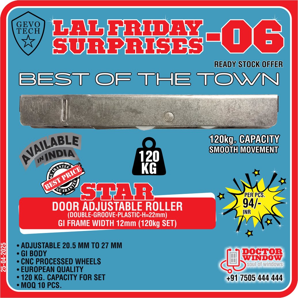DOCTORWINDOW_IN's tweet image. GEVO TECH FLORIDA TOUCHLOCK WITH STRIKER
GEVO TECH ISTANBUL STANDARD BASE HANDLE
GEVO TECH IZMIR SLIDING WINDOW SET
GEVO TECH STAR DOOR ADJUSTABLE ROLLER

#handle #premiumhandle #touchlock #doorroller #doctorwindow #soulofwindow #fridayoffer #newoffer #door #hardware #window