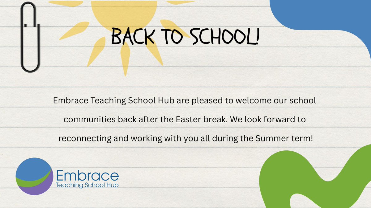 Embrace Teaching School Hub tweet media