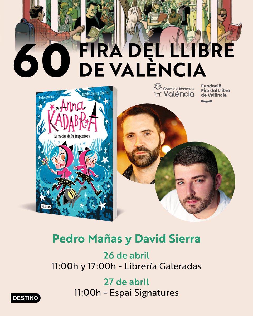 📚 ¡60° FERIA DEL LIBRO DE VALENCIA! 📚 Este finde os espero junto a David Sierra en los Jardines del Real/Viveros de Valencia, en los horarios y casetas que podéis ver en la imagen. ¡Os esperamos! 🫰💛 <a href="/firallibrevlc/">Fira del Llibre de València</a>