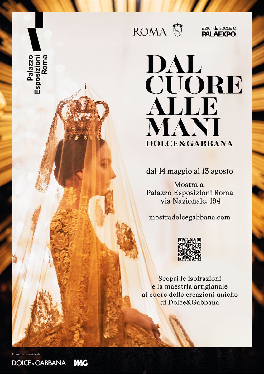 La mostra Dal Cuore Alle Mani: <a href="/dolcegabbana/">Dolce&Gabbana</a> torna in Italia e dal 14 maggio fino al 13 agosto sarà visibile a Roma al Palazzo delle Esposizioni. 
Una mostra che è una lettera d’amore aperta alla cultura italiana, da sempre ispirazione e musa delle creazioni di DG