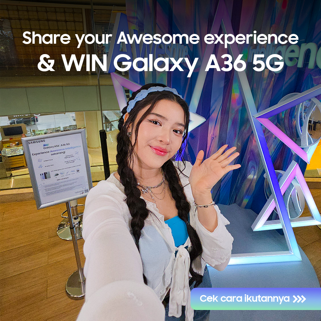 samsungID's tweet photo. Calling ALL #AwesomeGeneration 📣✨

Menangkan GRAND PRIZE 1 unit Galaxy A36 5G &amp; berbagai hadiah AWESOME lainnya dengan ikutan share experience #AwesomeIntelligence kamu di Awesome Space di kotamu! #AwesomeInYourHands

Periode: 25 April - 1 Juni 2025. Don’t miss it! https://t.co/Z2dDgqLCoU