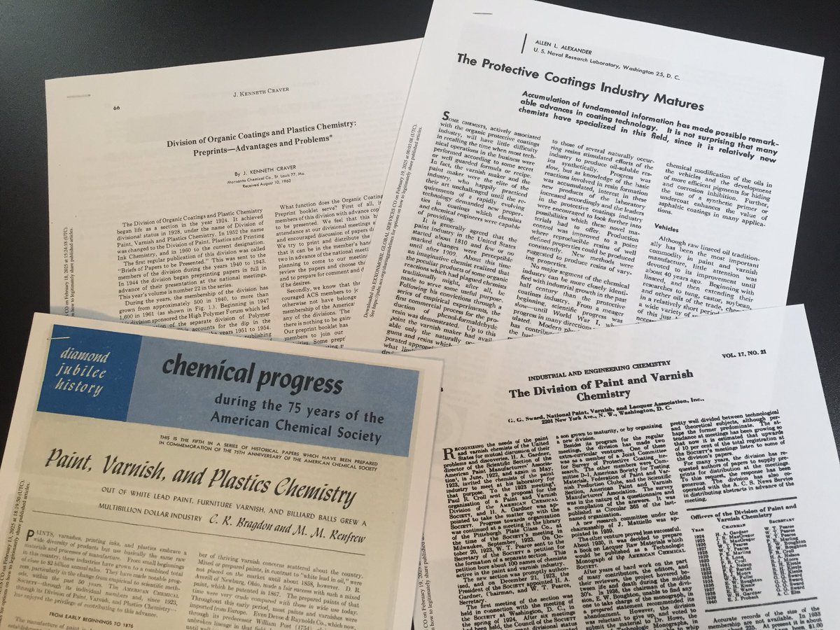 Lisa Baugh (@lisasbaugh) on Twitter photo PMSE History, Week 14: Some of the early historical articles published about the Division and the coatings industry. Citations in comments. (More about those “Preprint advantages and problems” next week.). <a href="/acspmse/">ACS PMSE Division</a> PMSE History, Week 14: Some of the early historical articles published about the Division and the coatings industry. Citations in comments. (More about those “Preprint advantages and problems” next week.). <a href="/acspmse/">ACS PMSE Division</a>