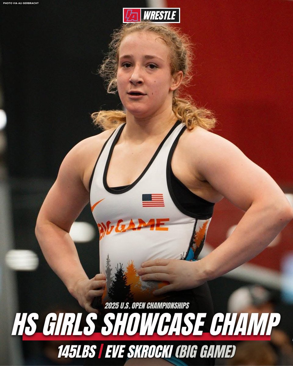 IAwrestle (@iawrestle) on Twitter photo Big Game's Eve Skrocki wins National Girls Showcase with a :44 fall over Ryen Hickey.
Skrocki is in the hunt for the <a href="/USAWrestling/">USA Wrestling</a> Triple Crown after that win at 145lbs in Vegas.
✅16U Folkstyle Nationals champion
✅Girls National Showcase champion
Iowa Place-Winners:
7th - Big Game's Eve Skrocki wins National Girls Showcase with a :44 fall over Ryen Hickey.
Skrocki is in the hunt for the <a href="/USAWrestling/">USA Wrestling</a> Triple Crown after that win at 145lbs in Vegas.
✅16U Folkstyle Nationals champion
✅Girls National Showcase champion
Iowa Place-Winners:
7th -