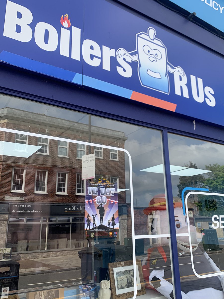SidcupPast's tweet photo. A big thank you to the lovely businesses who have put posters in their windows. We want everyone to know about VEDay80 on Saturday 10 May! 

Music from Belvedere Concert Band, Merton Court School Choir and Bexley Music Ensembles at United Services Club #Sidcup 11am-2.30pm https://t.co/aWGSErf3Hf