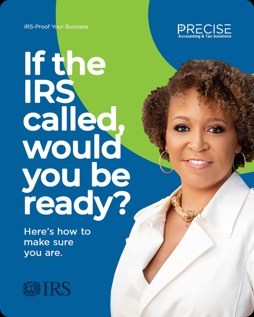 preciseacctax's tweet image. Are your books audit-proof?
We help small businesses stay ready—not reactive.
Avoid stress &amp;amp; sleep better.
Call Us: (301) 541-3145 
 preciseacctax.com
#PreciseAccTax #AuditProtection #IRSReady