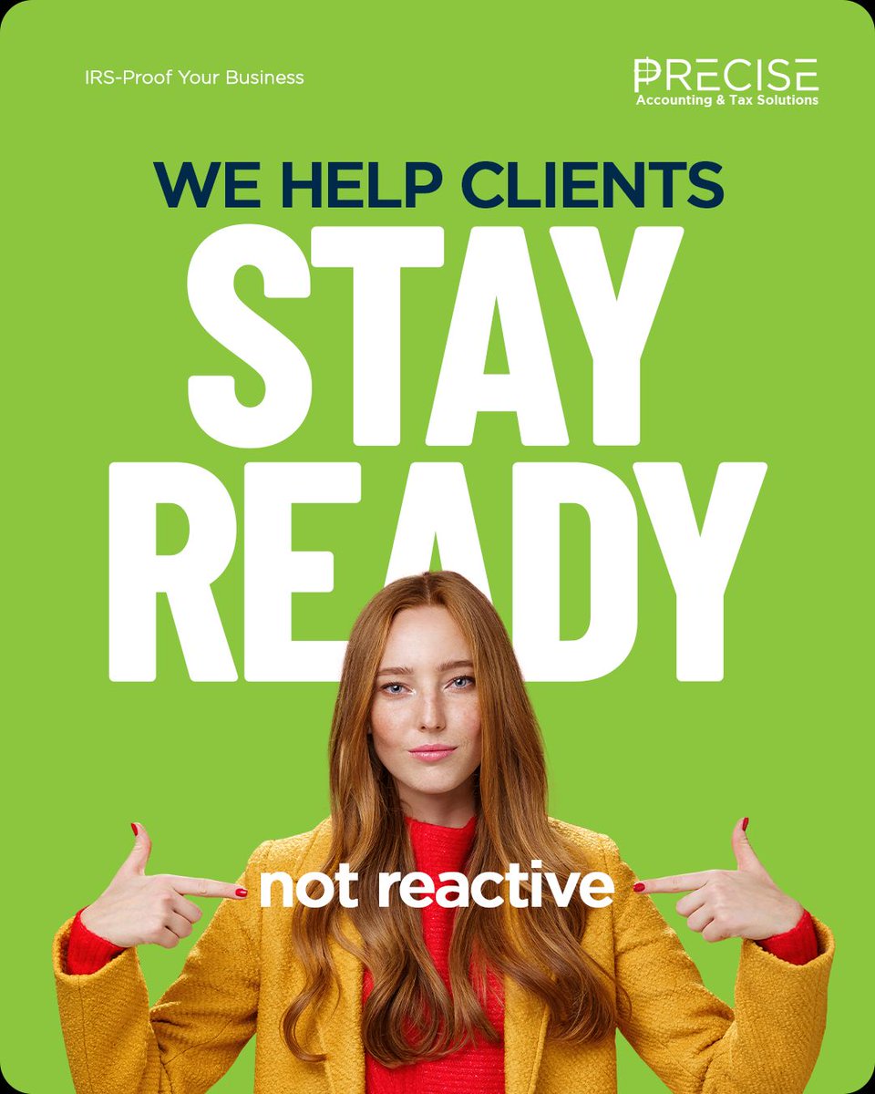 preciseacctax's tweet image. Are your books audit-proof?
We help small businesses stay ready—not reactive.
Avoid stress &amp;amp; sleep better.
Call Us: (301) 541-3145 
 preciseacctax.com
#PreciseAccTax #AuditProtection #IRSReady