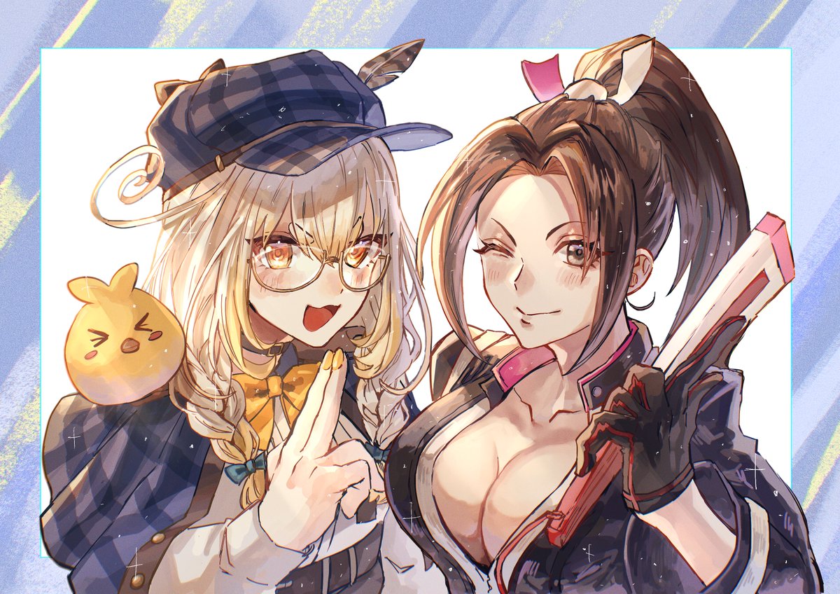 Float like a butterfly, sting like a bee.
It's Kanna Yanagi and Mai Shiranui!

Phenomenal art by @/lobe_lia_88! Thank you for accepting my skeb request! #KannOfPaint