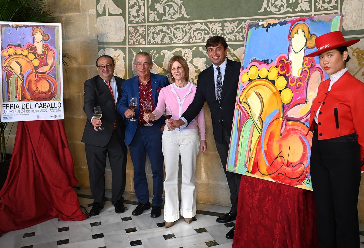 ciudadjerez's tweet photo. #FeriaDelCaballo2025

¡Ya tenemos cartel!

#Luz #Alegría #color #Mujeres 

Estas palabras definen la imagen que representará a nuestra fiesta, que se celebrará del 17 al 24 de mayo, y que hoy ha presentado la alcaldesa junto a su autor, C. Donaire #Balcris y Francisco Zurita https://t.co/LYA7CxpYOO
