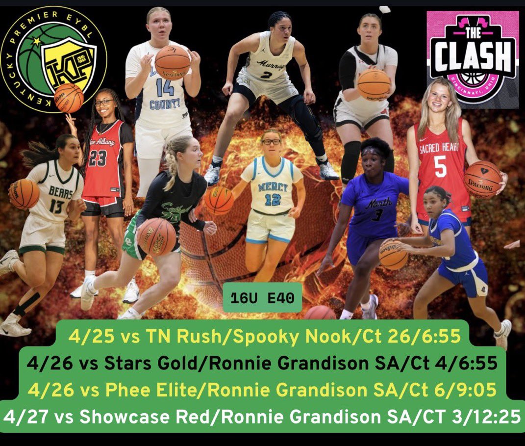 Come check out this talented group at The Clash this weekend!
<a href="/kendallhemmerle/">kendall_hemmerle</a> 
<a href="/alyxwhite_/">Alyx White</a> 
<a href="/KYPE40U16/">KYP- E40 Robertson/Adler</a> 
<a href="/LadyCrimsonsBB/">DMHS LADY CRIMSON BBALL</a>